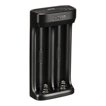 Zhiyun 18650 2-Slot Battery Charger - dwukanałowa ładowarka do akumulatorów 18650, USB-C, czarna_1